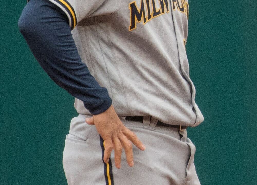 Willy Adames in a Milwaukee Brewers uniform